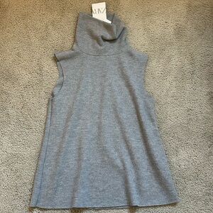 ZARA grey sweater turtleneck tank